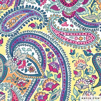 Viskose Stoff Ecoviscose Indian Paisley